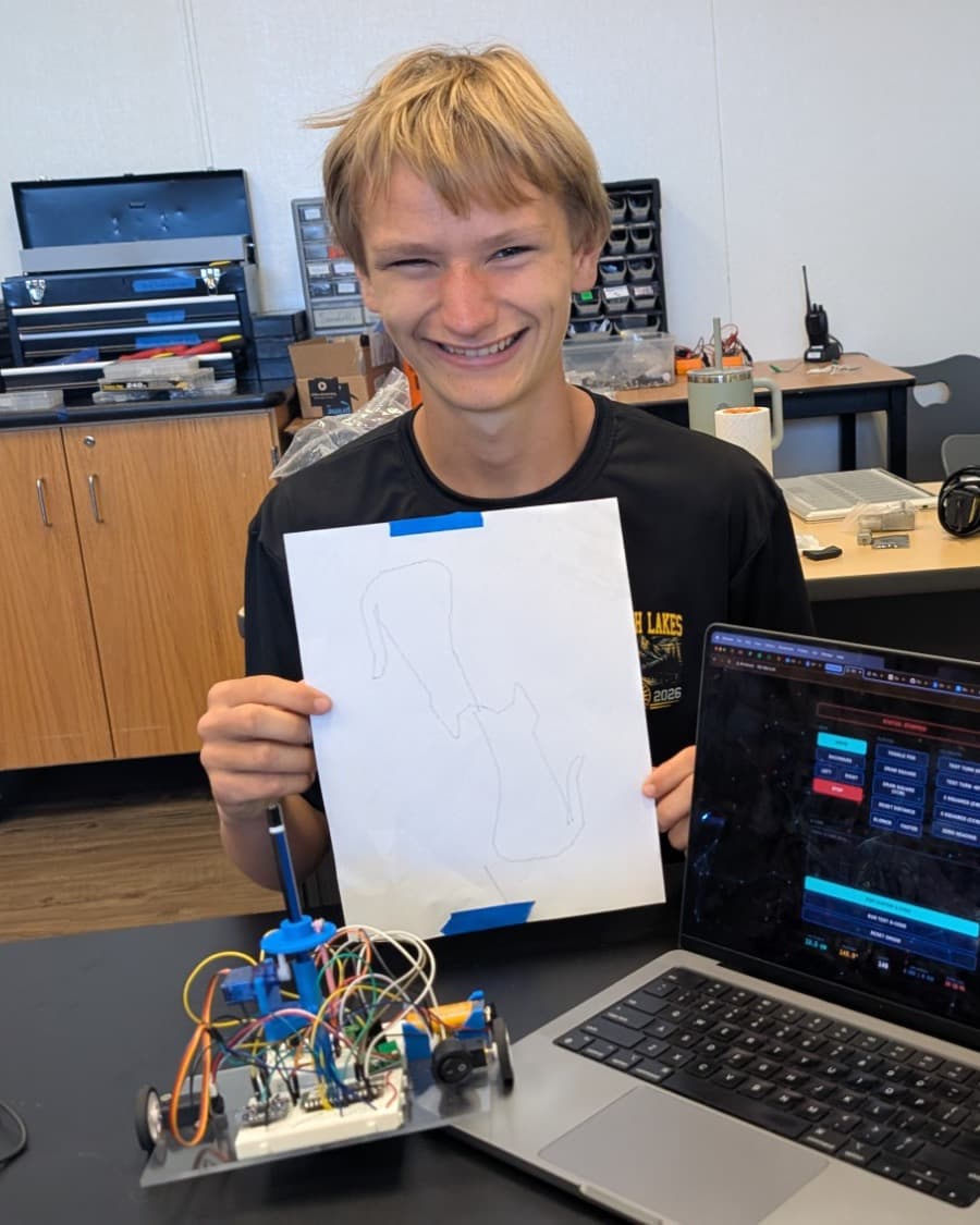 Chase L. with their project, Vincent Van Roh-bot