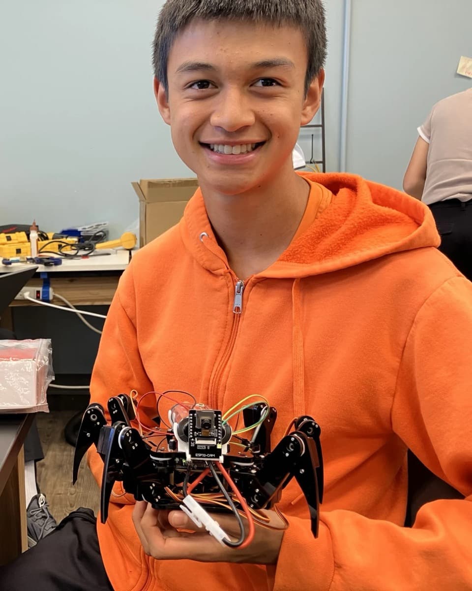 Michael S. with their project, Hexapod