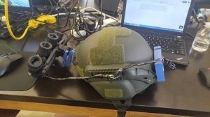 side view of the goggles